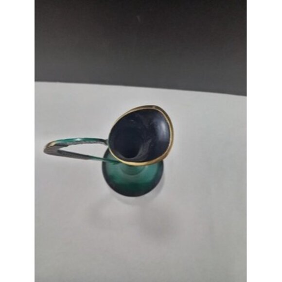 Green Enameled 14 Inch Tall Pitcher From Israel Marked Jerusalem - Picture 4 of 11